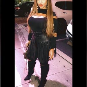 BCBG Maxazria Fringe belt medium. Used 1x